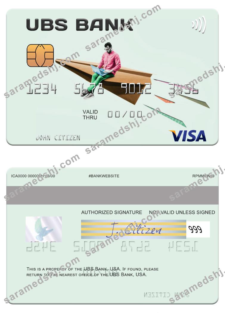 USA UBS Bank visa card